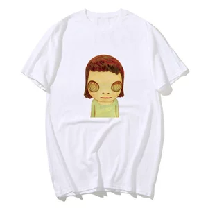 Yoshitomo Nara Eyes Vintage Áo Thun Cotton Nam Áo Mới TEE ÁO THUN Nữ Áo