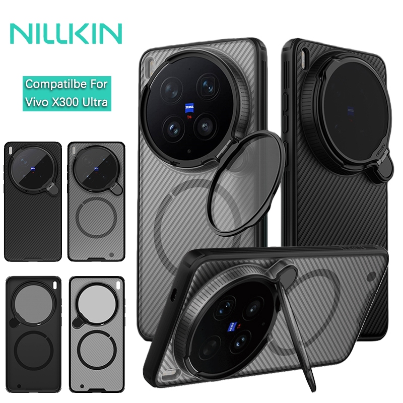 Nillkin Cho Vivo X300 Pro / X300 Ultra Camshield ProP PC TPU Chống Sốc Chống Rơi Bảo Vệ Ống Kính Máy Ảnh Chân Đế Từ Cứng Ốp lưng