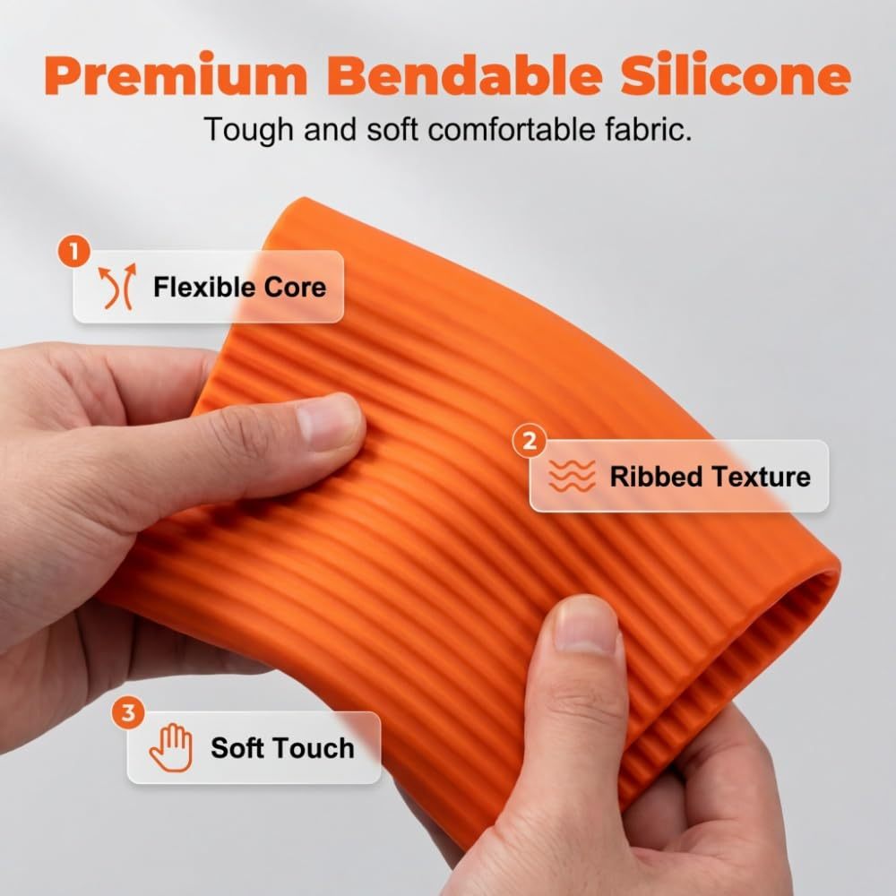 Giá đỡ điện thoại silicone gập gọn nâng cấp | Siêu mỏng, dễ mang theo, khung nhôm điều chỉnh linh hoạt | Dùng cho bàn làm việc & du lịch