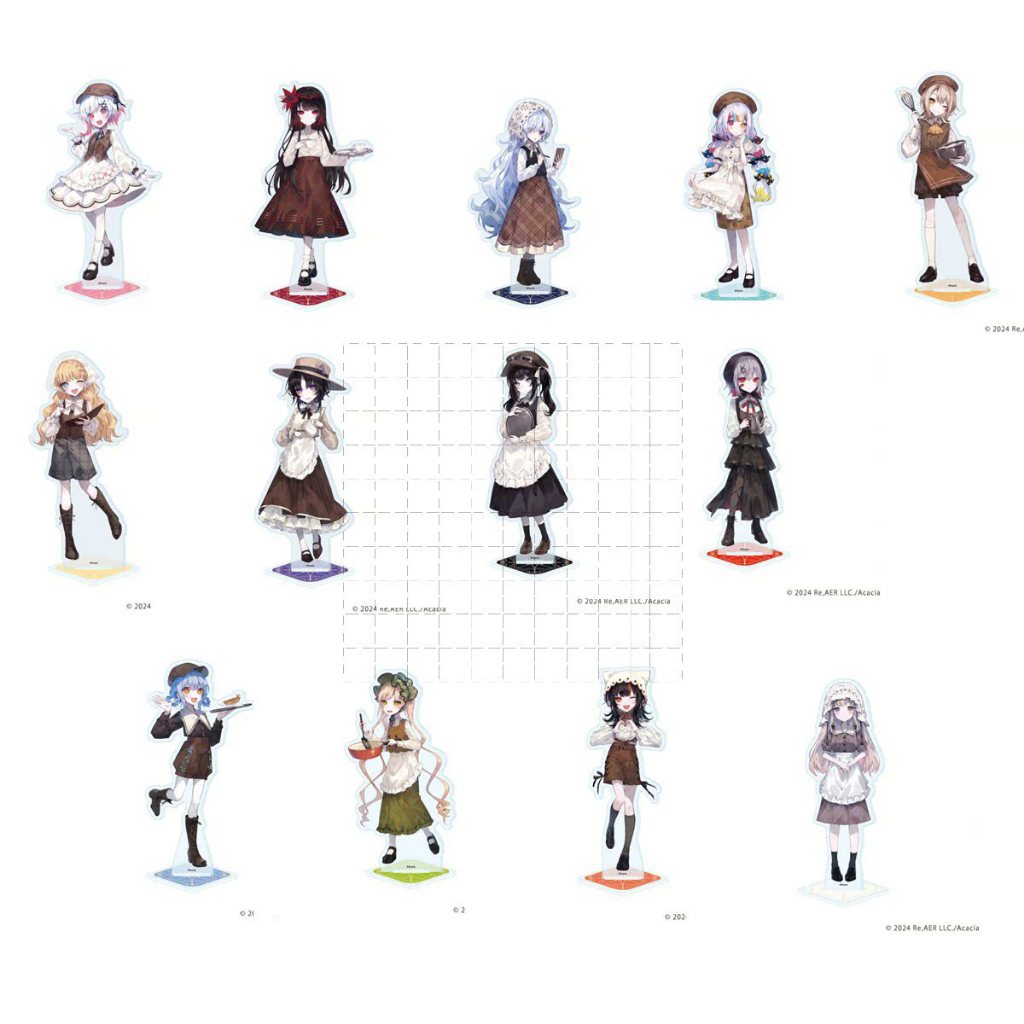 Phiên bản thử nghiệm phù thủy cô gái ma thuật Cafe Staff Ver. Chân đế Acrylic Eman Anime Hình trưng bày trang trí bàn làm việc