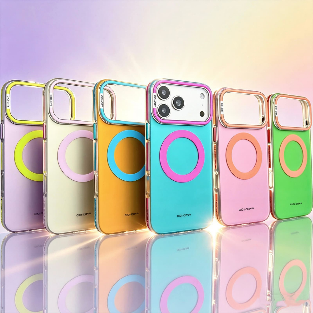 Ốp điện thoại từ tính IMD màu tương phản Vitality Thích hợp cho iPhone 17Promax 16Pro 15