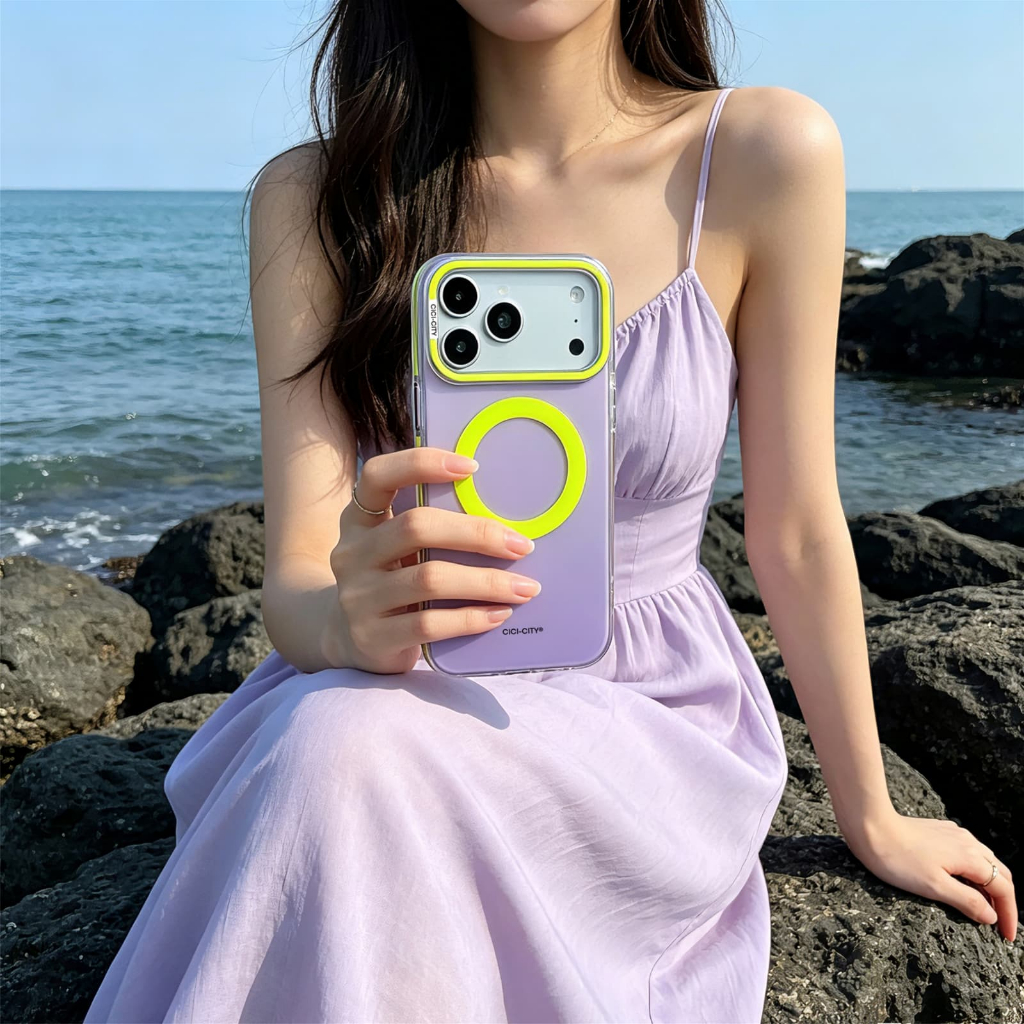 Ốp điện thoại từ tính IMD màu tương phản Vitality Thích hợp cho iPhone 17Promax 16Pro 15