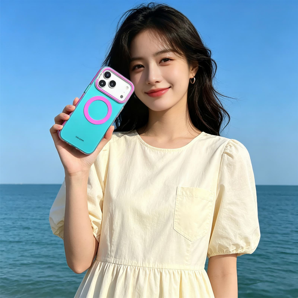 Ốp điện thoại từ tính IMD màu tương phản Vitality Thích hợp cho iPhone 17Promax 16Pro 15