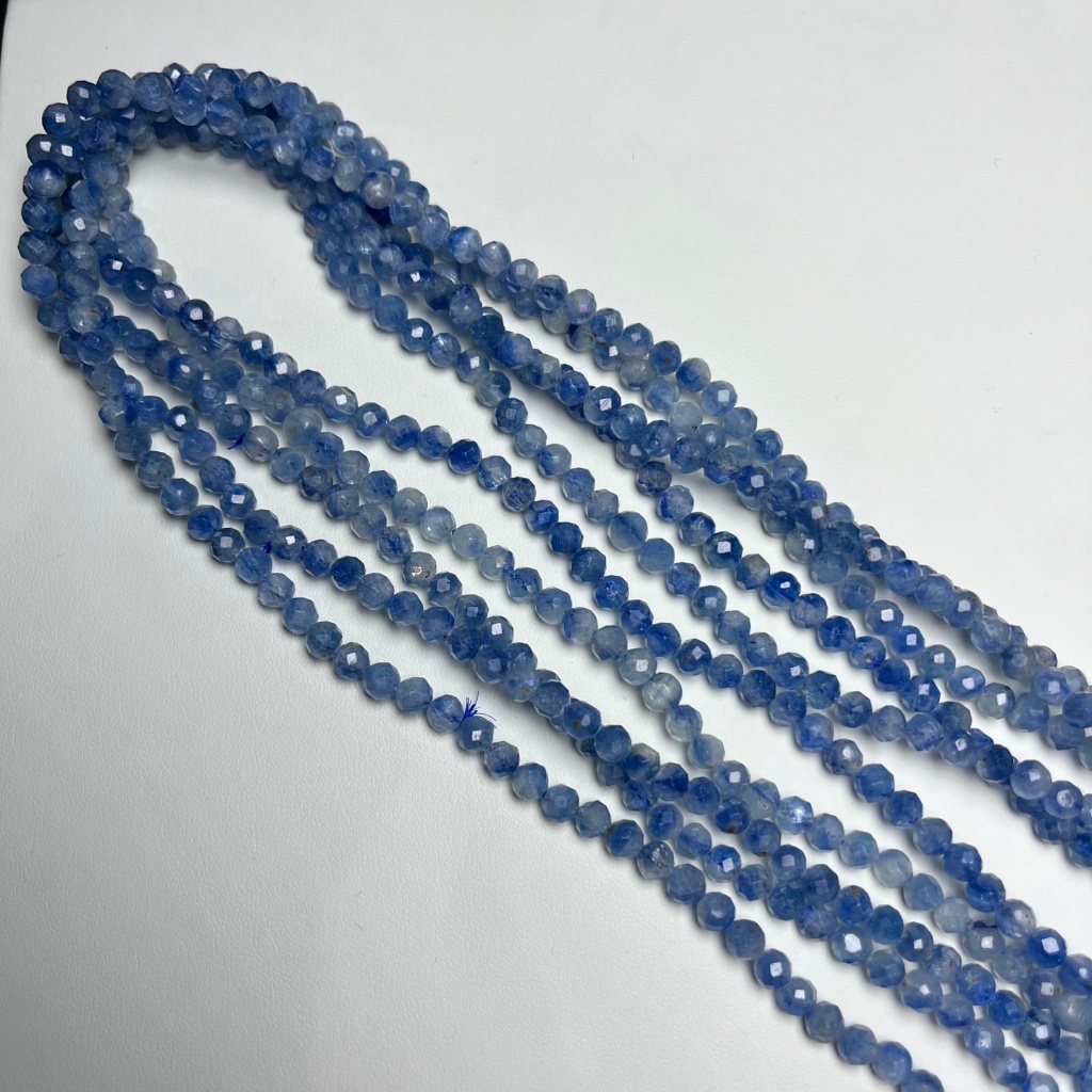 Vòng tay hạt tròn kyanite tự nhiên cao cấp, mặt nhiều vòng - Mang lại may mắn và năng lượng, phù hợp làm quà tặng nữ