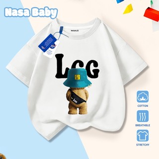 Dịch sang tiếng Việt: Áo phông NASALEE, áo cộc tay unisex trẻ em mùa hè, chất cotton thoáng khí.