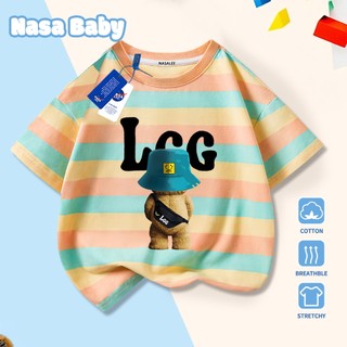 Dịch sang tiếng Việt: Áo phông NASALEE, áo cộc tay unisex trẻ em mùa hè, chất cotton thoáng khí.