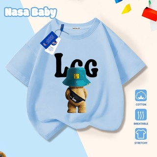 Dịch sang tiếng Việt: Áo phông NASALEE, áo cộc tay unisex trẻ em mùa hè, chất cotton thoáng khí.