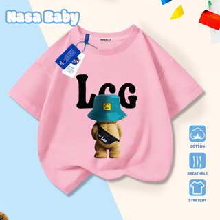 Dịch sang tiếng Việt: Áo phông NASALEE, áo cộc tay unisex trẻ em mùa hè, chất cotton thoáng khí.
