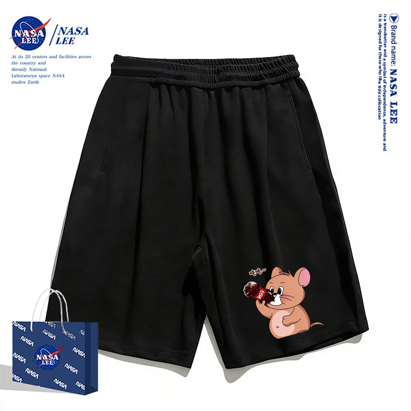 [Giao hàng trong ngày] Quần short thông thường màu xám cho trẻ em NASA Họa tiết chuột hoạt hình mùa hè 2026 Quần lót thoáng khí cho bé trai bé gái