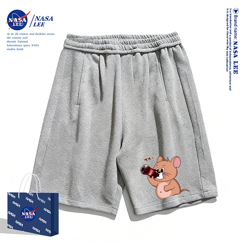 [Giao hàng trong ngày] Quần short thông thường màu xám cho trẻ em NASA Họa tiết chuột hoạt hình mùa hè 2026 Quần lót thoáng khí cho bé trai bé gái