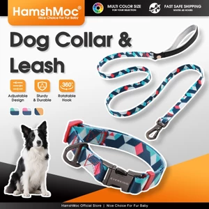 HamshMoc Bộ Cổ Chó Hạng Nặng Và Dây Xích Có Thể Điều Chỉnh Cổ Thú Cưng Tay Cầm Mềm Dây Xích Cho Chó Nhỏ Vừa Lớn