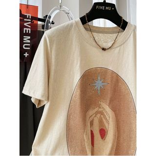 Áo Thun Nữ Cotton 100%, Cổ Tròn, In Hình Hoạt Hình, Tay Ngắn