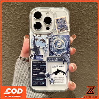 Thích hợp cho OPPO Reno16F 16Pro 15F 15ProMax 14F 14Pro 13F 13Pro 12F 12Pro 11F 11Pro 10Pro 8T 8Z 7Z Reno8 Reno5 Reno4 Điện thoại TPU hấp thụ sốc xoáy cá mập đại dương thời trang