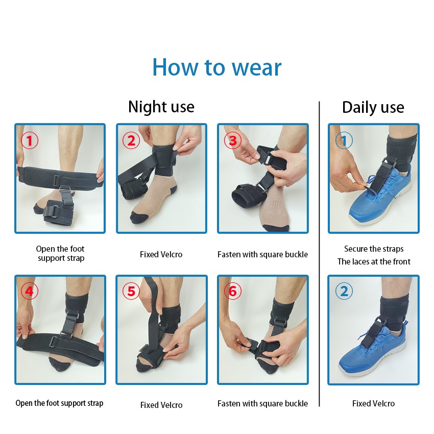 Đai chỉnh chân hỗ trợ mắt cá, bảo vệ valgus, dùng ban đêm cho gia đình