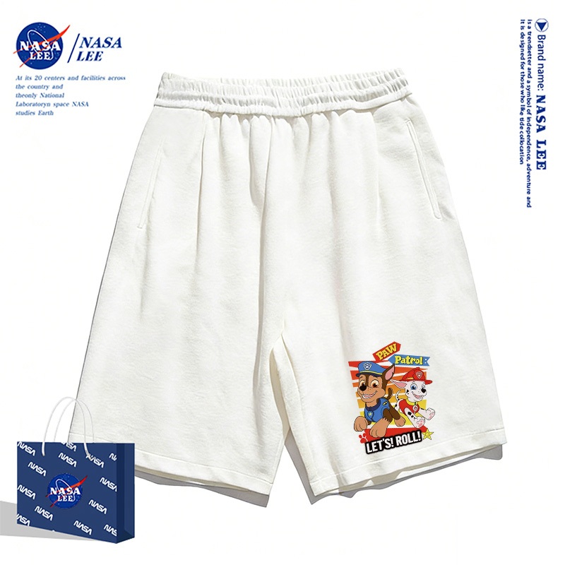 [Giao hàng trong ngày] Quần short thường ngày màu xám dành cho trẻ em NASA Phim hoạt hình mùa hè 2026 Puppy Paws Họa tiết bé trai bé gái Đáy thoáng khí