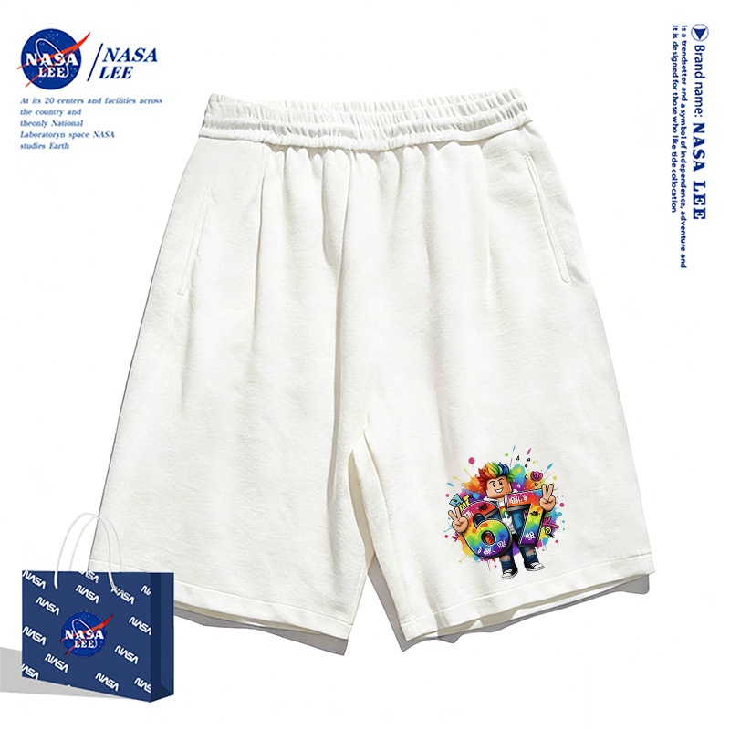 [Giao hàng trong ngày] Quần short thông thường màu xám cho trẻ em NASA Phim hoạt hình mùa hè 2026 67 họa tiết Bé trai Bé gái Đáy thoáng khí