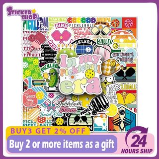 Bộ 50 Pickleball Thể Thao Dán Hoạt Hình Graffiti DIY Sổ Lưu Niệm Hành Lý Laptop Xe Đạp Miếng Dán Đồ Chơi Trẻ Em