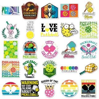 Bộ 50 Pickleball Thể Thao Dán Hoạt Hình Graffiti DIY Sổ Lưu Niệm Hành Lý Laptop Xe Đạp Miếng Dán Đồ Chơi Trẻ Em