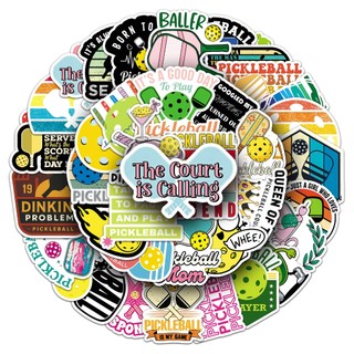 Bộ 50 Pickleball Thể Thao Dán Hoạt Hình Graffiti DIY Sổ Lưu Niệm Hành Lý Laptop Xe Đạp Miếng Dán Đồ Chơi Trẻ Em