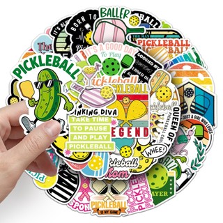 Bộ 50 Pickleball Thể Thao Dán Hoạt Hình Graffiti DIY Sổ Lưu Niệm Hành Lý Laptop Xe Đạp Miếng Dán Đồ Chơi Trẻ Em