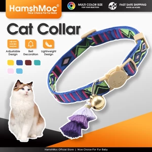 HamshMoc Cổ Mèo Ly Khai Cho An Toàn Phát Hành Nhanh Với Chuông Mềm Có Thể Điều Chỉnh Thú Cưng Mèo Con Vòng Cổ Vòng Cổ