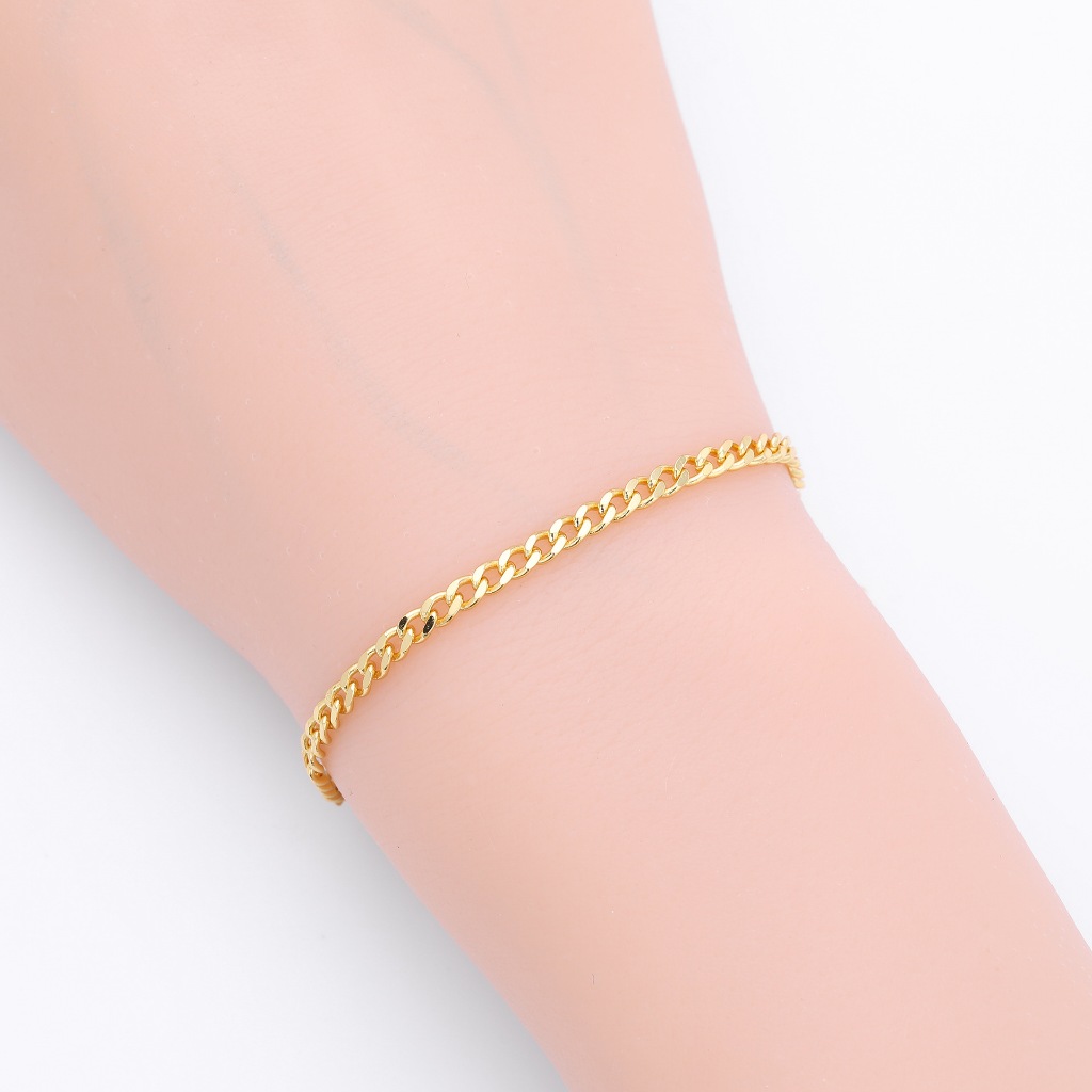 Vòng tay thép titan unisex mạ vàng, phù hợp làm quà tặng cho cặp đôi, phong cách thời trang-ZHENGFANGYUANHU