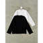 Áo thun dài tay Unisex in Logo chữ, Đen trắng cổ điển
