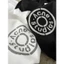 Áo thun dài tay Unisex in Logo chữ, Đen trắng cổ điển