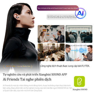Tai nghe thể thao AI – Tai nghe Bluetooth thông minh D95 có hỗ trợ dịch thuật và chế độ làm sạch (IPX6)