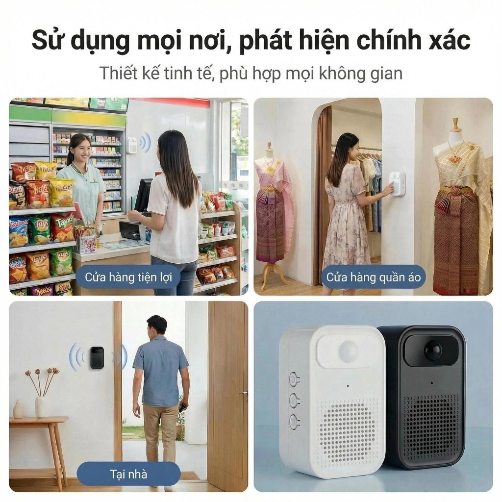 Chuông cửa được chào đón, Chuông cửa cảm biến tự động, Cài đặt yêu thích tùy chỉnh, Có thể được tùy chỉnh bằng giọng nói