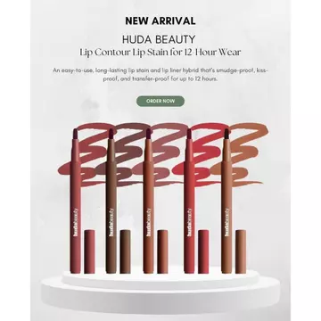 HUDA-BEAUTY Lip Contour Stain Lip Tint Lip Liner 12 giờ Son bóng Lip Tint
