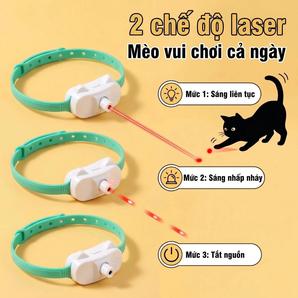 Đồ chơi Laser cho thú cưng, Mặt dây chuyền cổ có đèn, Thích hợp cho mèo chơi