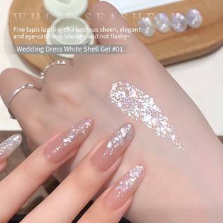 ANNIES Wedding White Shell Gel 5g Sơn móng tay Sequined Shell Làm móng tay