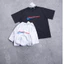 Áo thun ngắn tay cỡ lớn phong cách AW Unisex có in Logo chữ đính đá & bọt