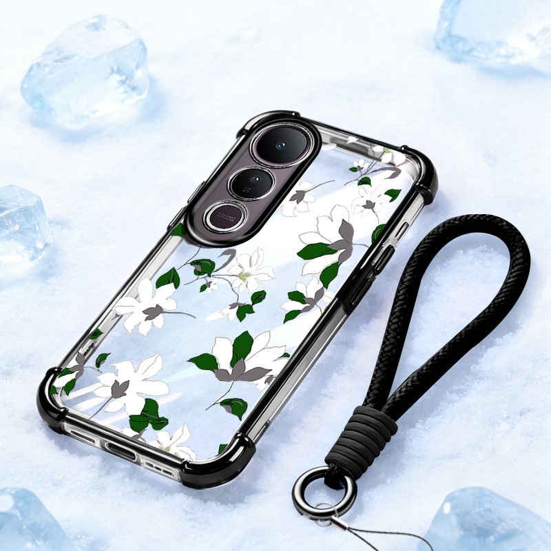 Ốp Lưng YBD Cho Vivo V60 Lite V60E Y100 Y200 Y300 V40 Lite V50 Lite V50E V40 Pro Chống Rơi Vỏ Cao Cấp Ánh Sáng Sang Trọng Màu Tím Toned Hoa