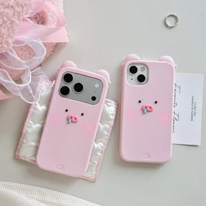 Ốp điện thoại silicon hình lợn hồng Thích hợp cho iPhone 17Promax 16Pro 15 14 13 Vỏ bảo vệ