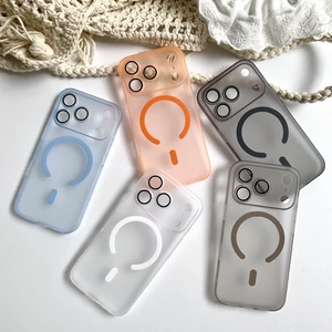 Ốp điện thoại iPhone17ProMAX áp dụng từ tính siêu mỏng Apple 16 Skin Feel Frosted with Lens Film Protection Case