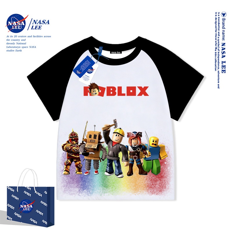 Áo thun NASA Roblox unisex tay ngắn rộng rãi phong cách casual – Hè 2026