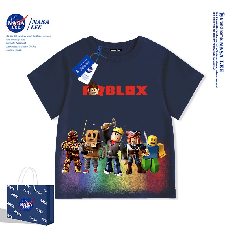Áo thun NASA Roblox unisex tay ngắn rộng rãi phong cách casual – Hè 2026