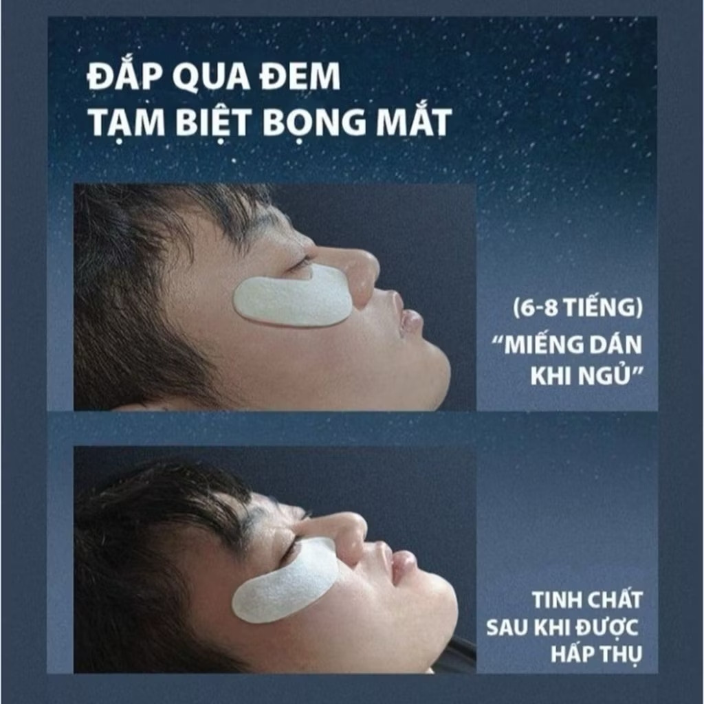 【Adel Floro】Miếng Dưỡng Mắt - Dưỡng ẩm, Giảm quầng thâm, Mờ vết nhăn, Da mắt căng mịn