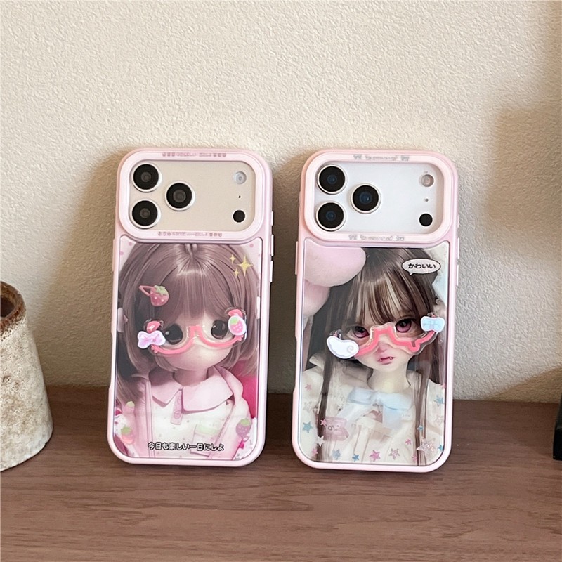IPhone 17 Pro Max Họa tiết cô gái Truyện tranh Nhúng trong vỏ điện thoại chất liệu keo