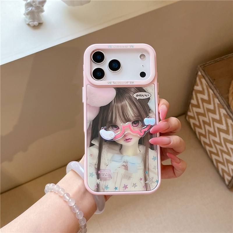 IPhone 17 Pro Max Họa tiết cô gái Truyện tranh Nhúng trong vỏ điện thoại chất liệu keo