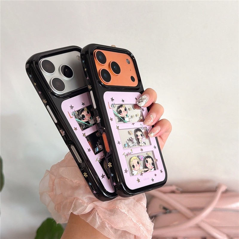 Ốp điện thoại chất liệu Acrylic họa tiết hoa gái iPhone 17 Pro Max