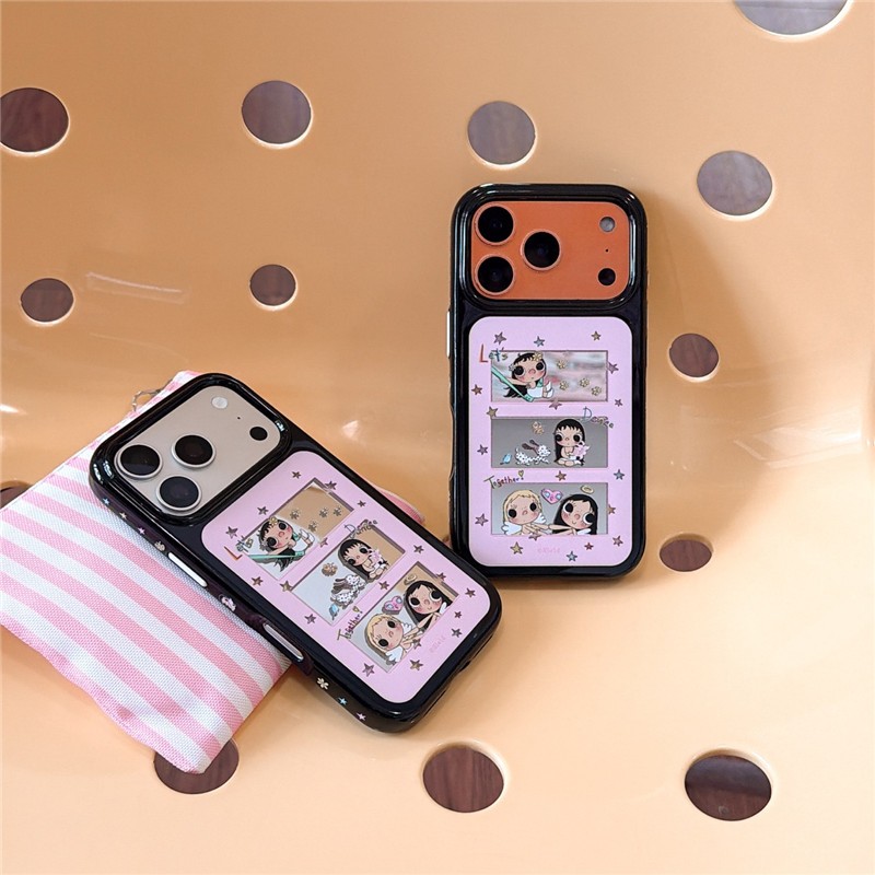 Ốp điện thoại chất liệu Acrylic họa tiết hoa gái iPhone 17 Pro Max