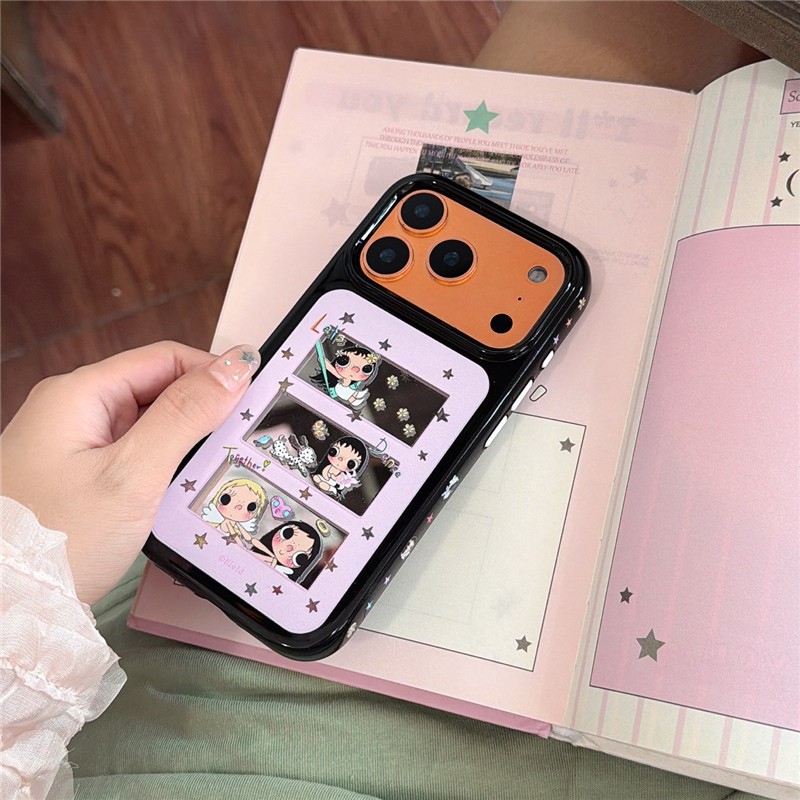 Ốp điện thoại chất liệu Acrylic họa tiết hoa gái iPhone 17 Pro Max