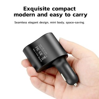 Bộ sạc 3 trong 1 ar Mini Bộ sạc xe hơi di động Cổng USB kép Bộ chuyển đổi xe hơi đa năng Bộ sạc xe hơi 12V / 24V