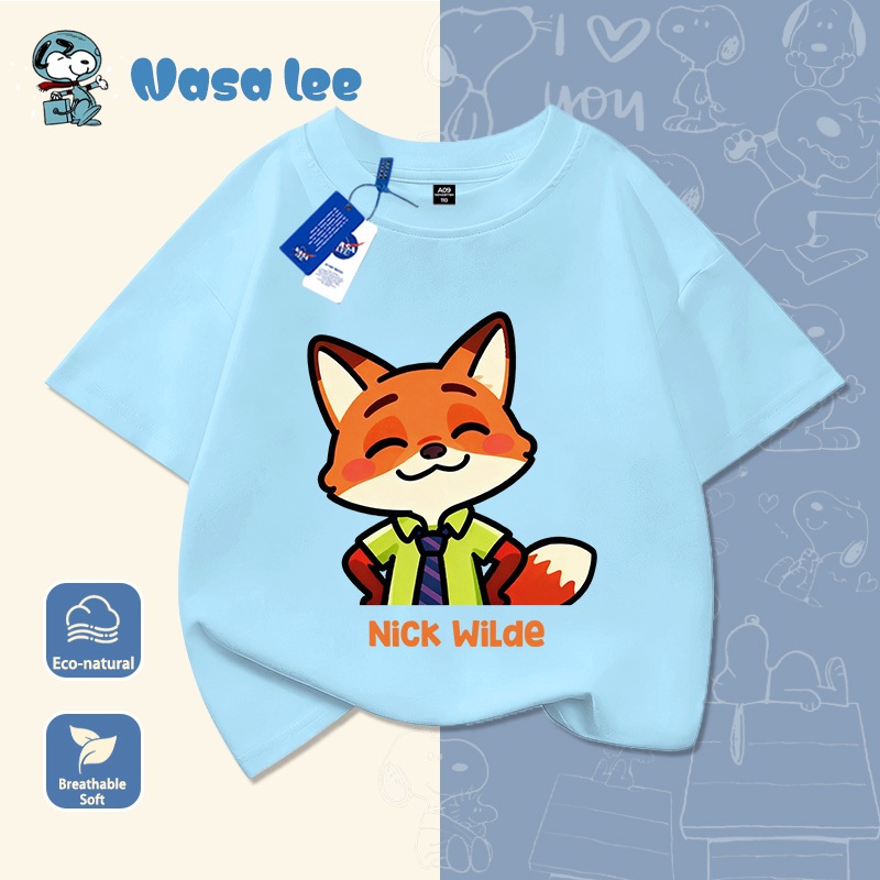 Áo Thun Ngắn Tay Nickelodeon Cho Bé Chất Liệu Cotton 100% Mẫu Mới 2026