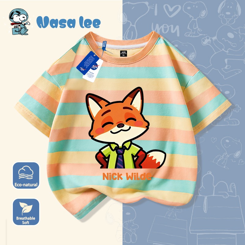 Áo Thun Ngắn Tay Nickelodeon Cho Bé Chất Liệu Cotton 100% Mẫu Mới 2026