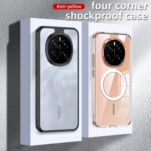 Dành Cho Honor Magic 7 Pro, 7 Ốp điện thoại ELVEV Trong Suốt Matte PC Cứng Chống Sốc Bán Trong Suốt Mặt Sau Hút