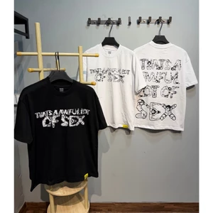 Unisex Tối Giản Dạo Phố Áo Thun Quá Khổ 240GSM Lược Sợi Đôi Cotton Ngắn Tay